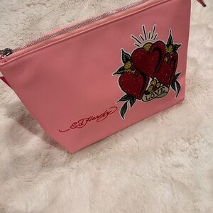 Ed Hardy Pink Cosmetic Bag